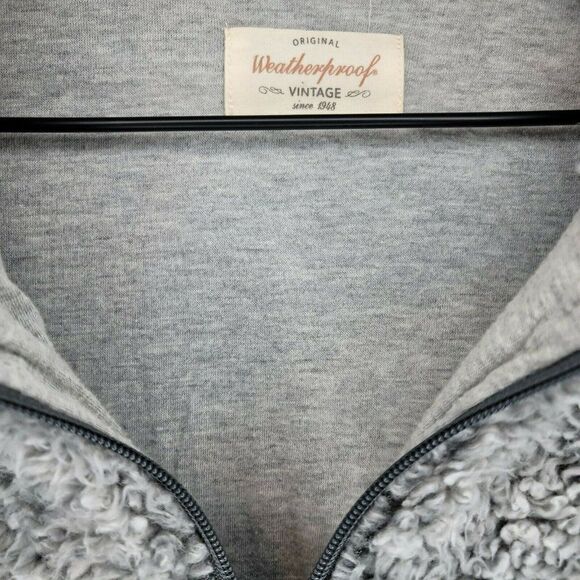 Weatherproof Vintage Women's Frosty Sherpa Pullover, DOLPHIN GREY, Size Small - Picture 9 of 11